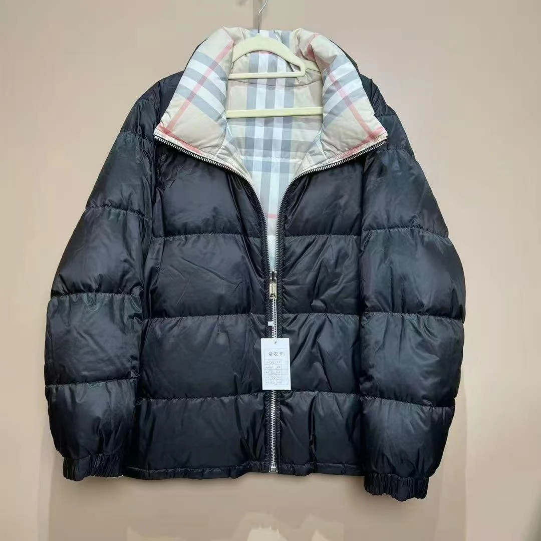 99新 BURBERRY/博柏利 新款女士羽绒服，XL码黑色两面可穿