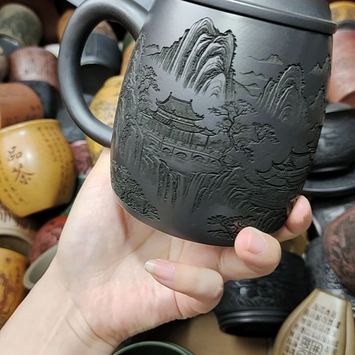茶杯紫砂宜兴紫砂正品具