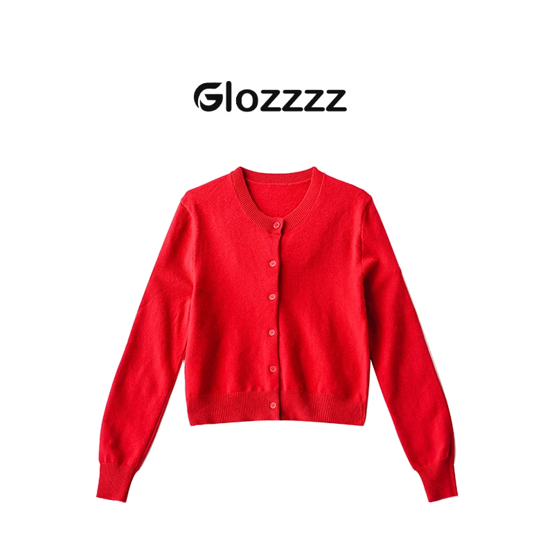 【Glozzzz】 miu系知识分子 高质感单排扣纯色针织上衣L280