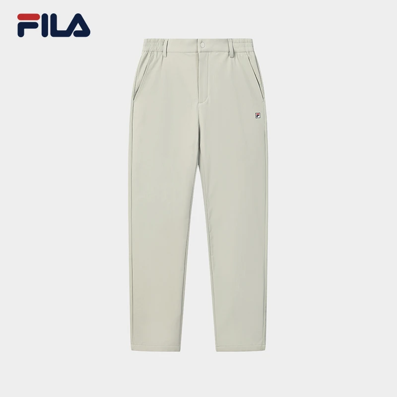 Fila/斐乐男士冬季保暖时尚经典商务休闲梭织直筒长裤F11M618803F