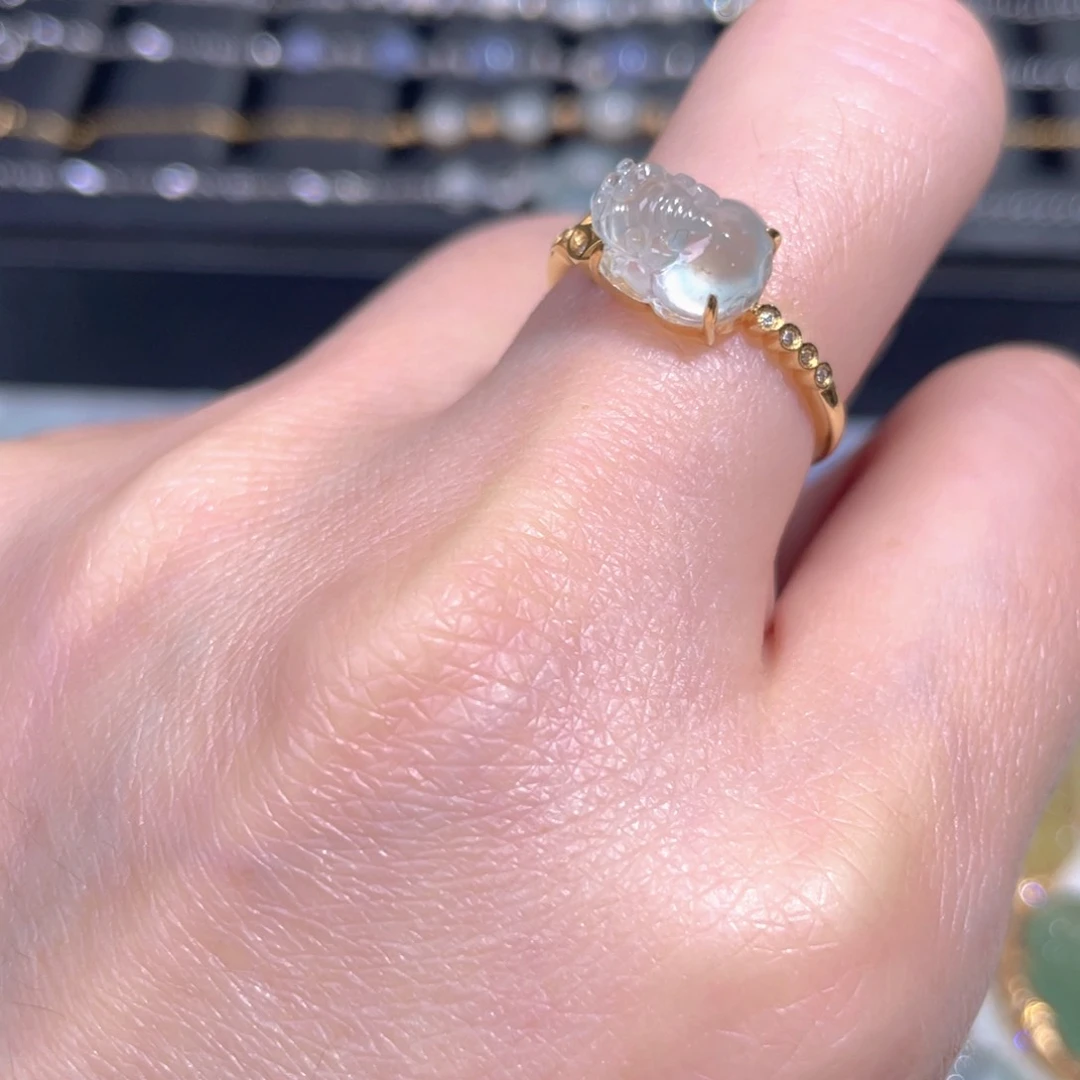 颈饰18K金镶嵌翡翠翡翠