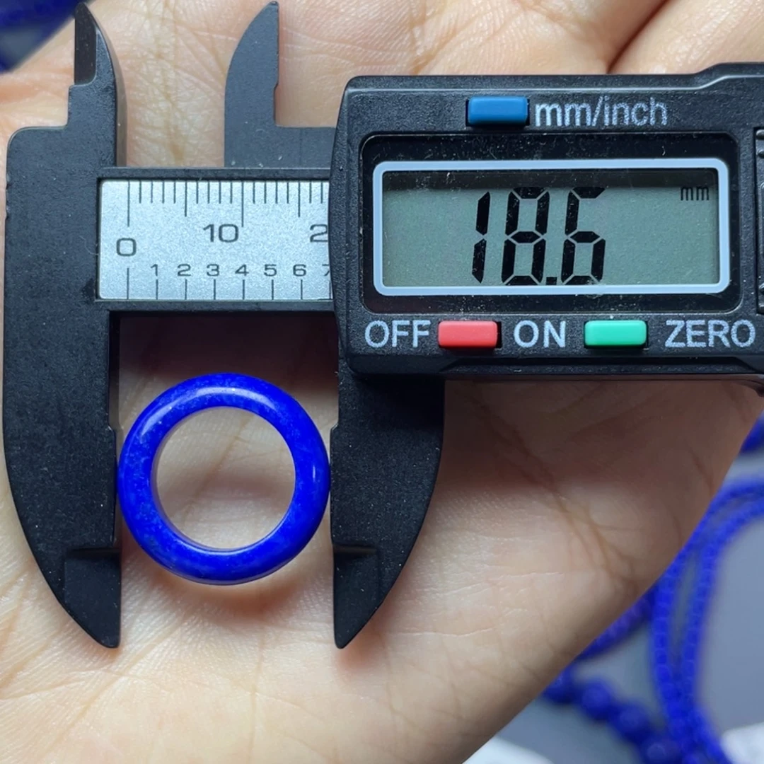 青金石未镶嵌12mm内径指环