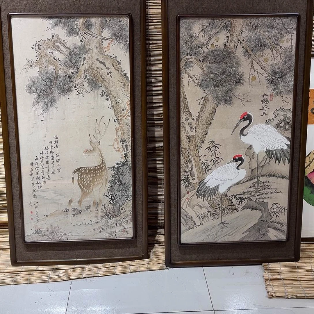 杰***咪国画真人手绘作品