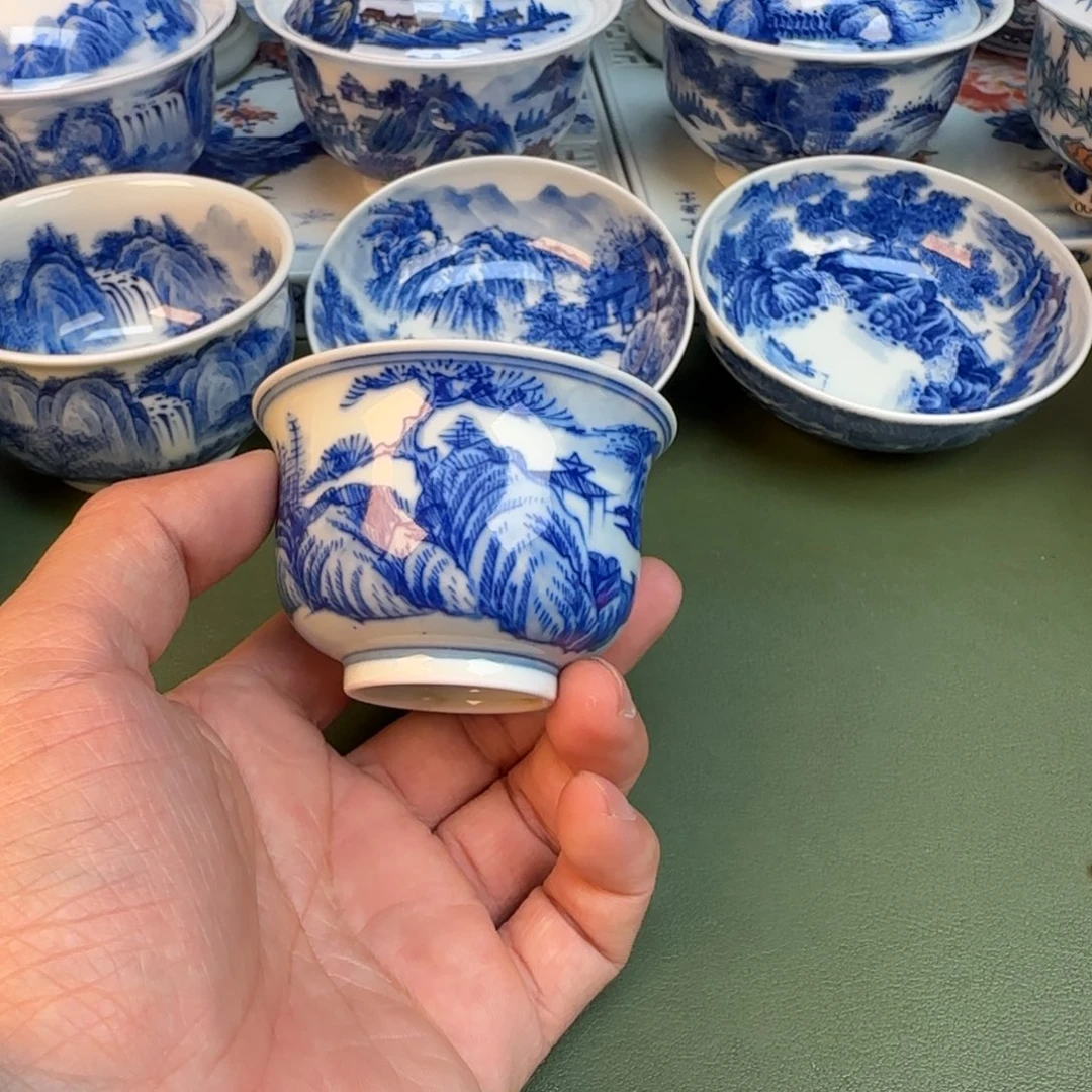 陶纯手工纯手绘茶具石头393