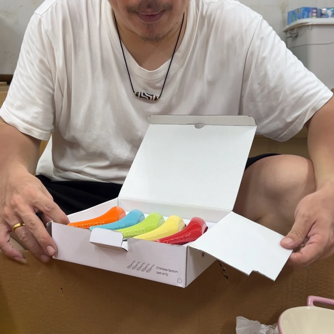 小姐姐家瓷器好漂亮勺子五色微瑕