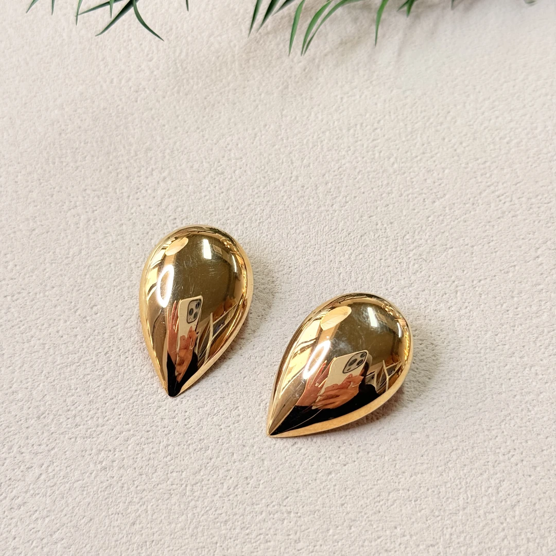 铜合金耳饰 【六六中古】孤品复古耳夹ty0686