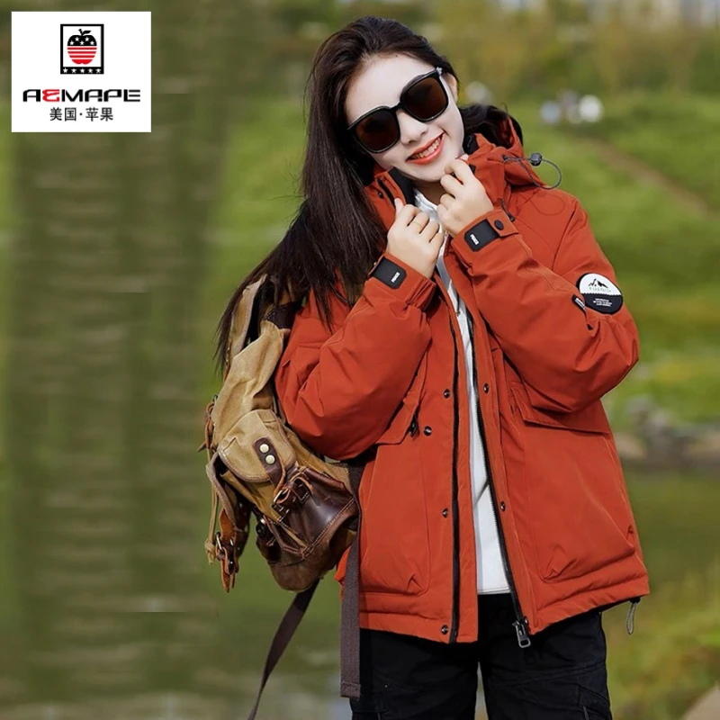 冬季男女同款户外羽绒服加厚保暖夹克夹克服户外防风防水夹克上衣