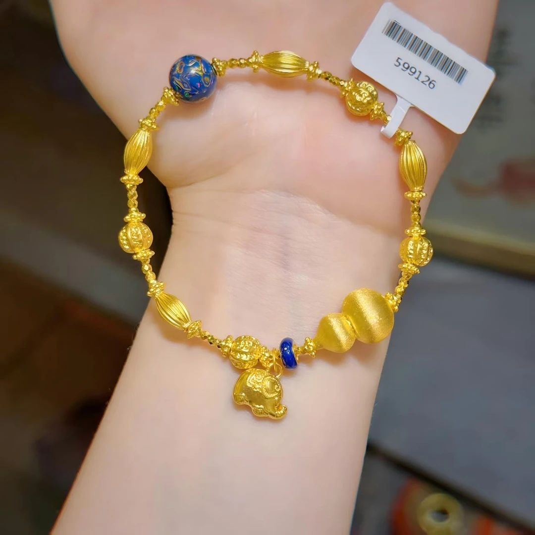【小鹏黄金】足金999大漆珠流光幻彩手链5.51 5.48 5.5