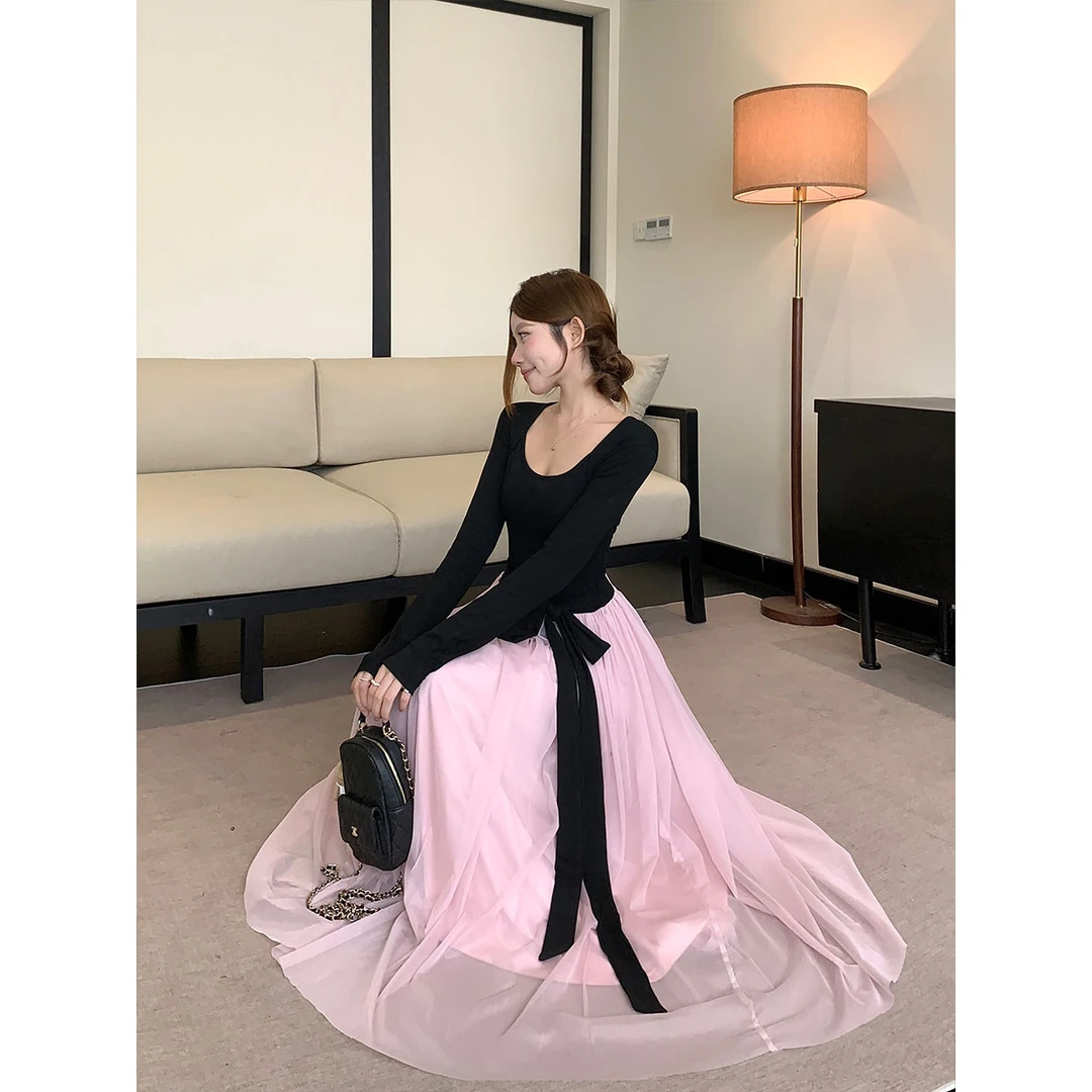 大码女装坏女人拥有一切连衣裙千金掐腰显瘦坎肩温柔大摆裙