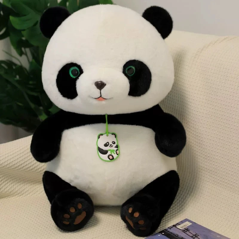 仿真大熊猫玩偶花花毛绒玩具正品小号女孩生日礼物公仔成都纪念品