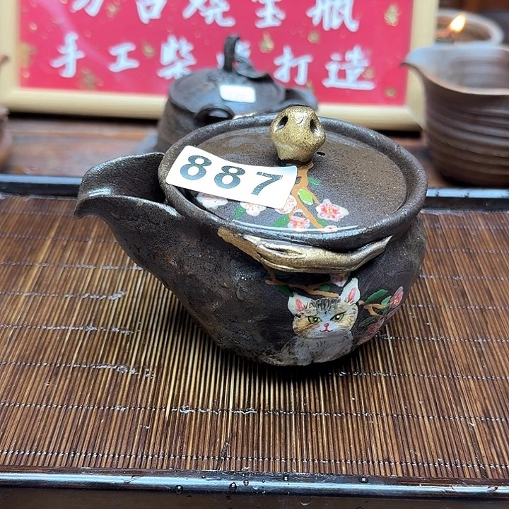 纯手工制作粗陶茶具