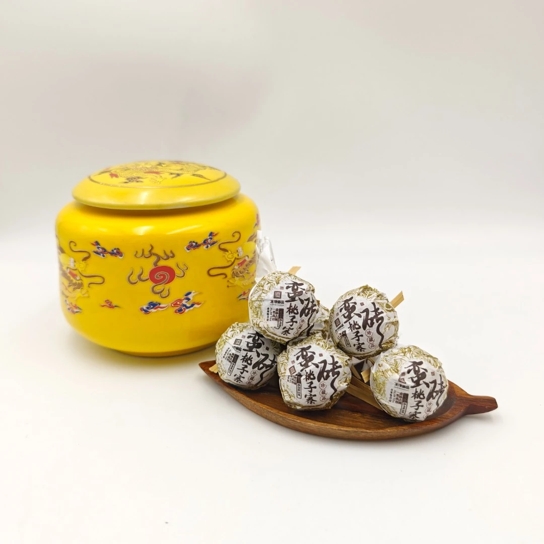 【凌顶御品】蛮砖·桃子寨 普洱茶生茶龙珠80g（10颗）/罐 2017年