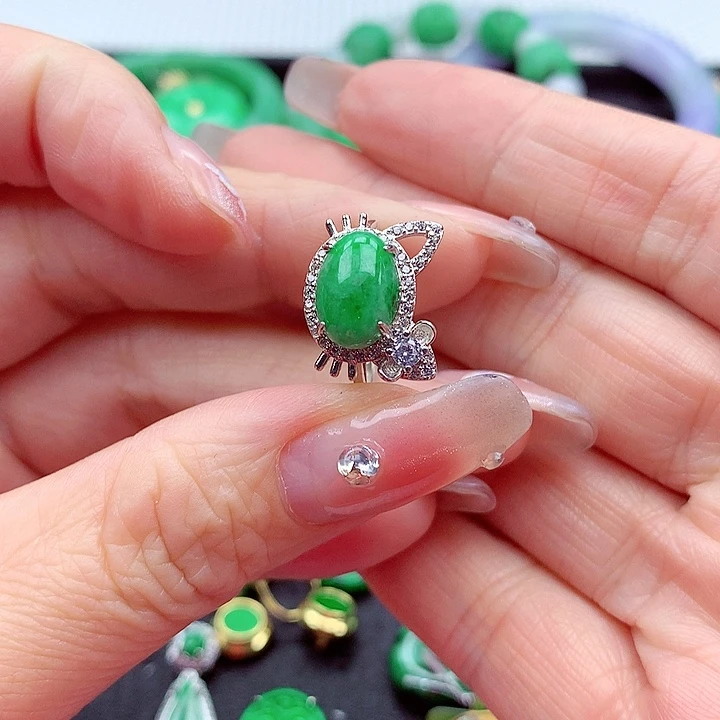 翡翠颈饰银S925镶嵌翡翠