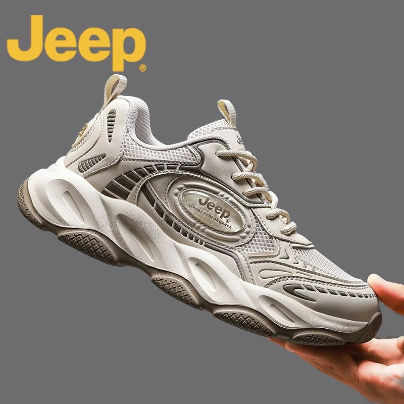 JEEP/吉普官方正品鞋秋季新款老爹鞋低帮鞋徒步鞋男士户外百搭鞋