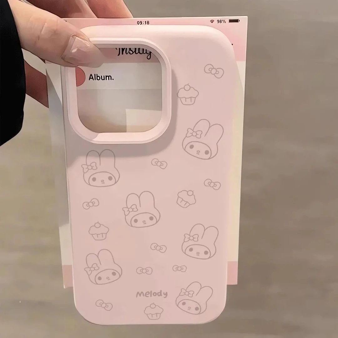 蝴蝶结美乐蒂适用苹果16Promax液态硅胶手机壳iPhone15卡通14女13