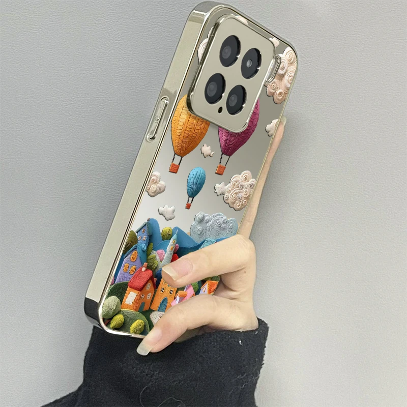 绘画小镇适用小米手机壳春夏新女款小众全包防摔高级感创意保护套