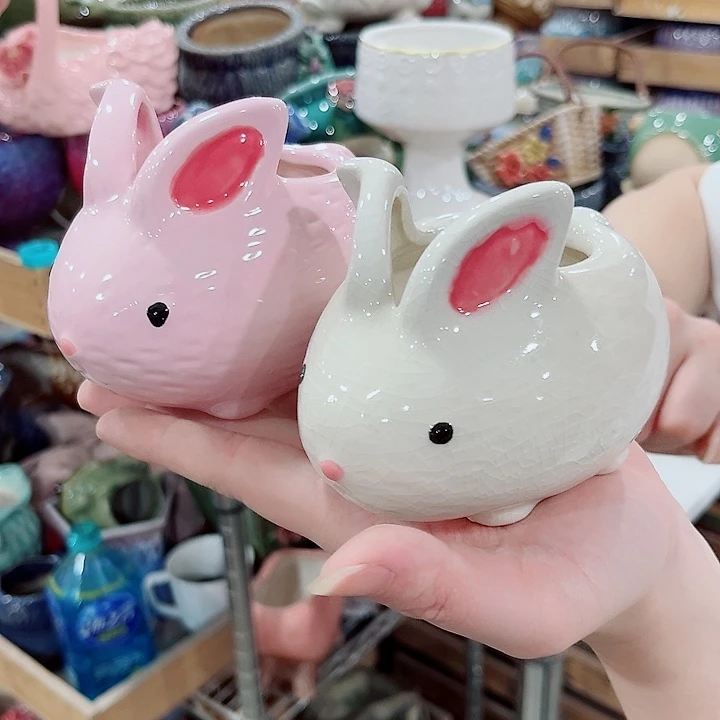 有孔.凑单10元陶瓷花盆发货！