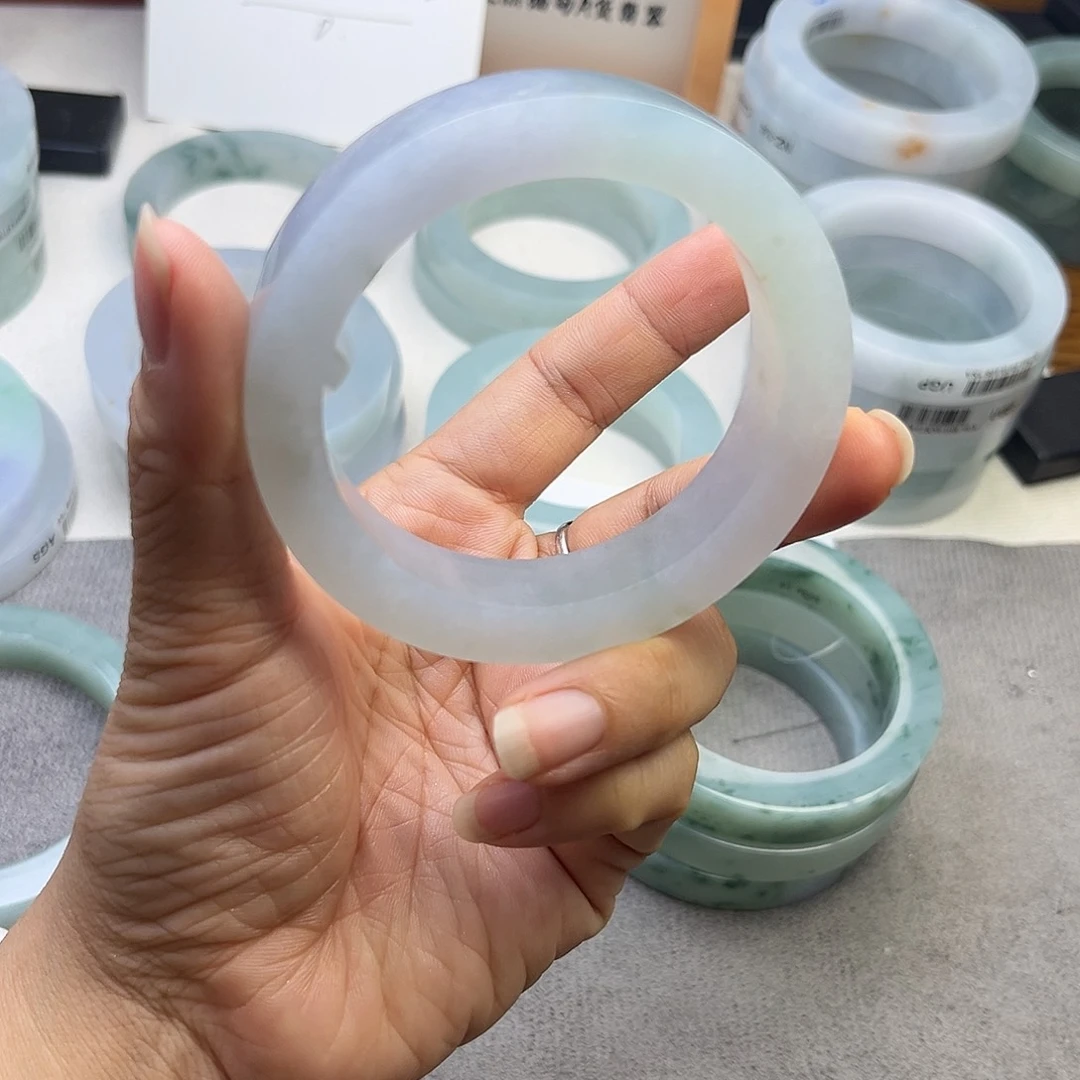 定制翡翠sz未镶嵌喜*宝翡翠手镯