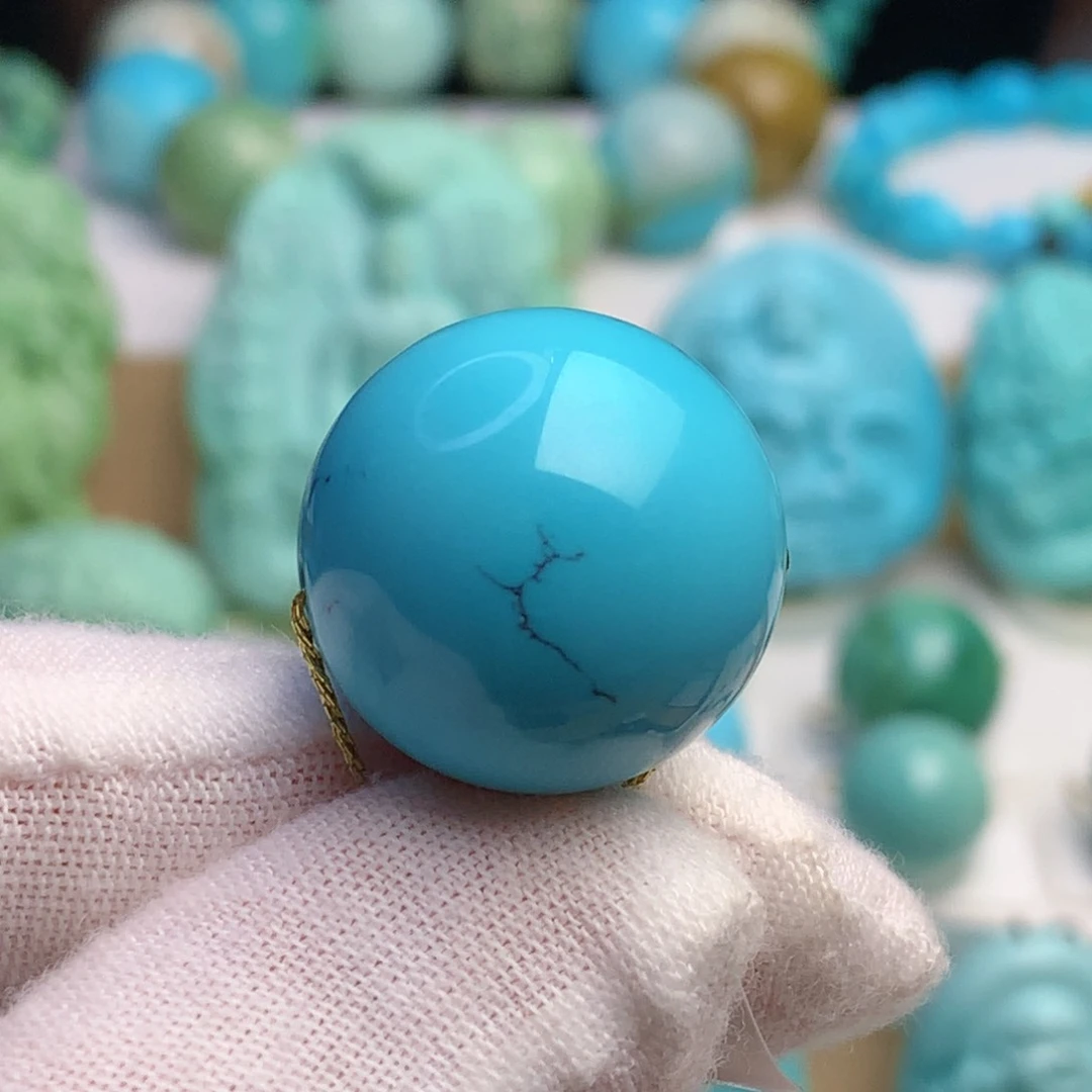 未镶嵌绿松石珠宝奇石20.6毫米