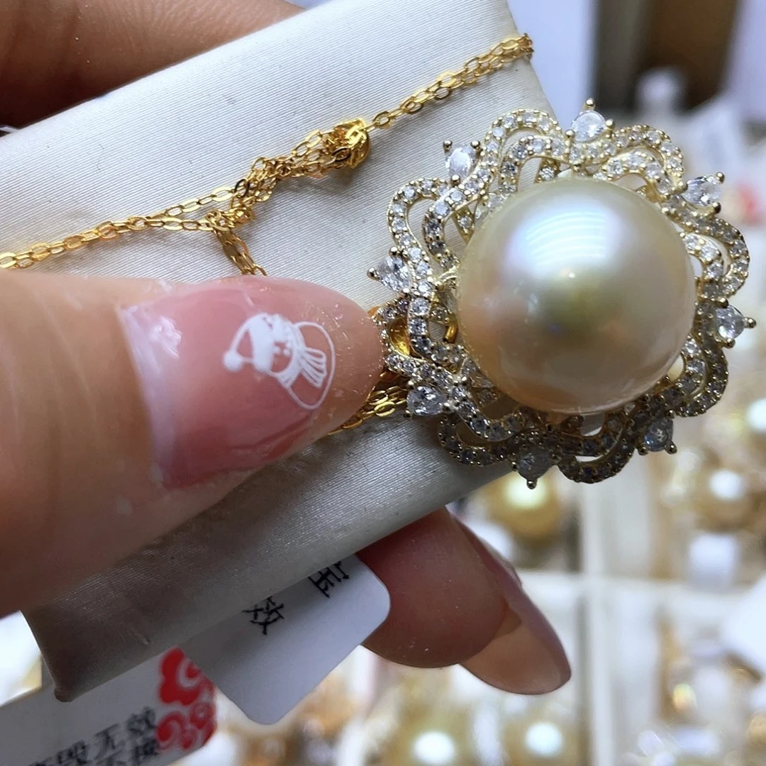 海水珍珠颈饰银S925镶嵌