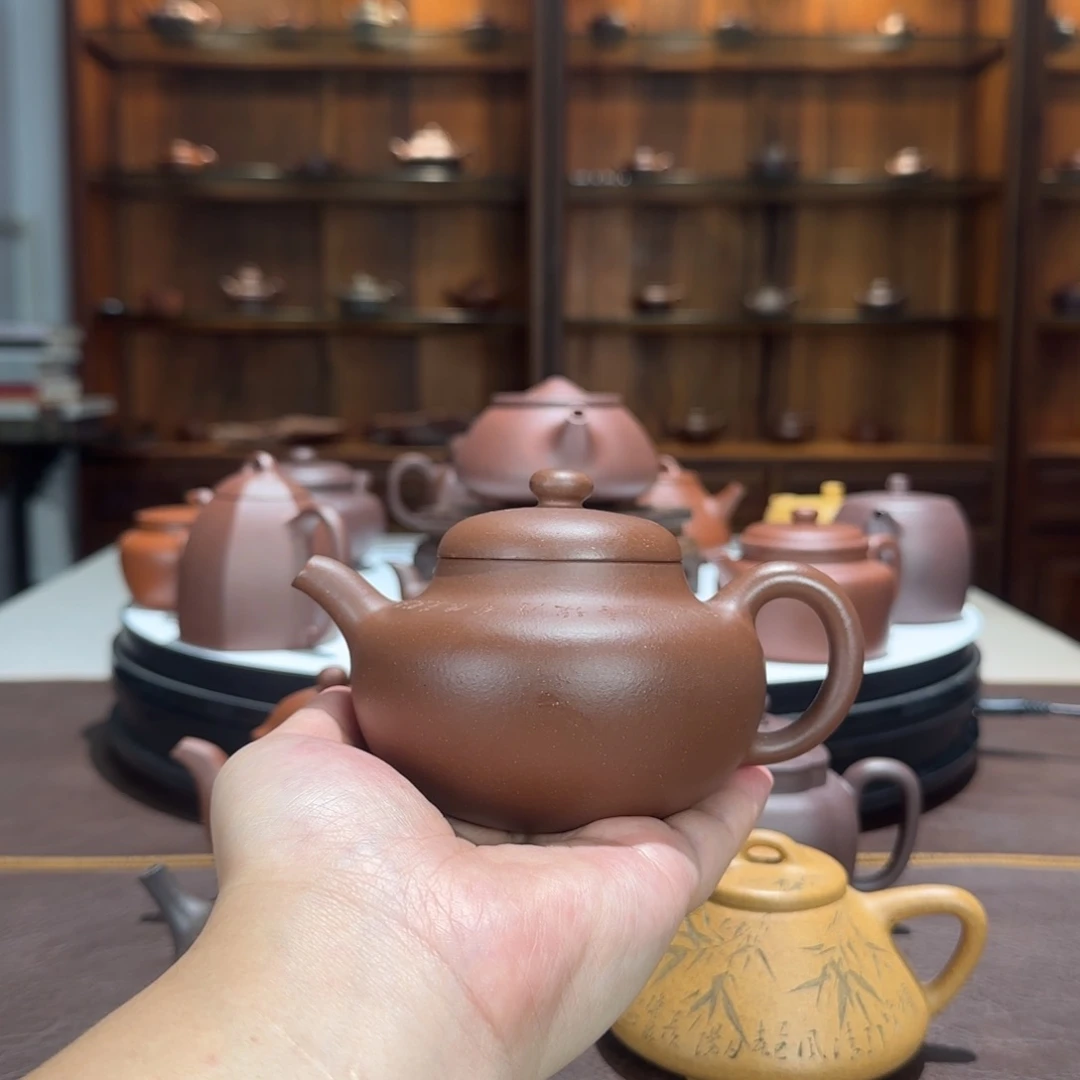 楊***）紫砂茶壶柿圆紫砂壶
