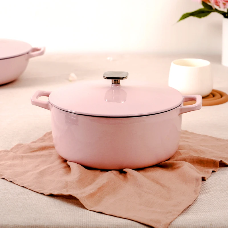 觅所小方纽铸铁珐琅微高压锅炖锅汤锅炖肉锅家用不粘锅高颜值厨具