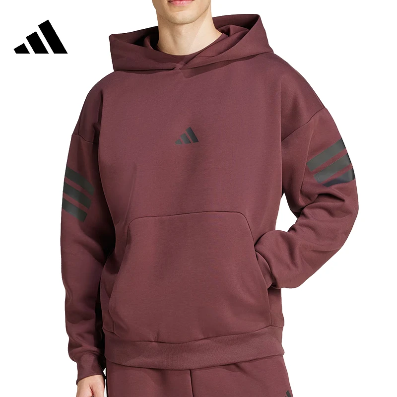 adidas阿迪达斯男子M FI 3S HD针织连帽欧若风卫衣JD4857