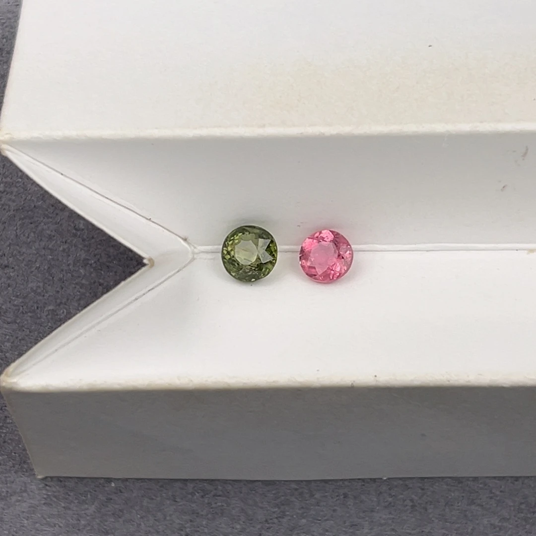 碧玺珠宝半成品未镶嵌C**y天然2P