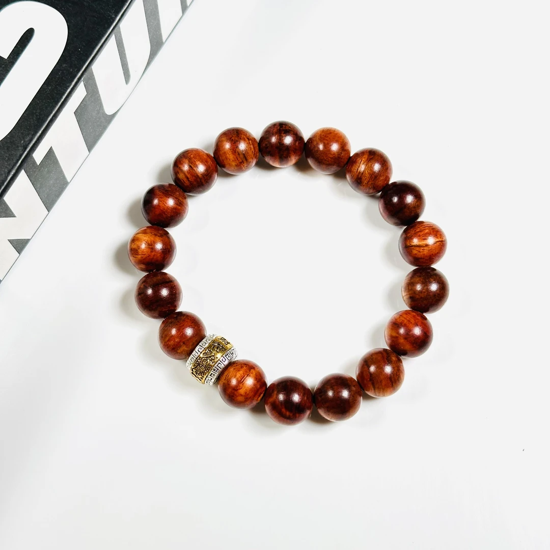 【央专属】假1赔4海南黄花梨手串12mm盘玩念珠高级感文玩手链-HL7