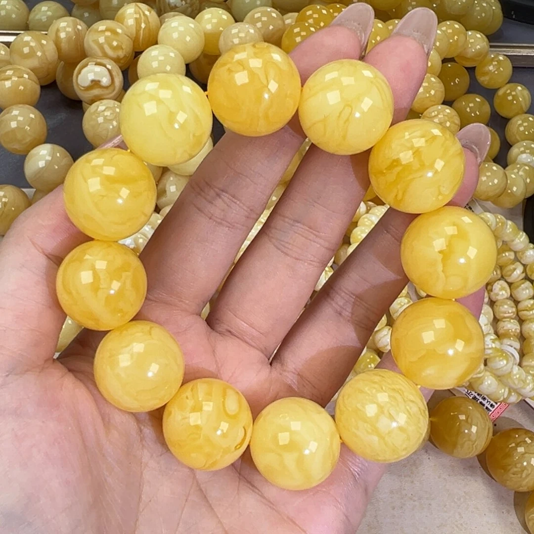 手链琥珀未镶嵌48.6妖花
