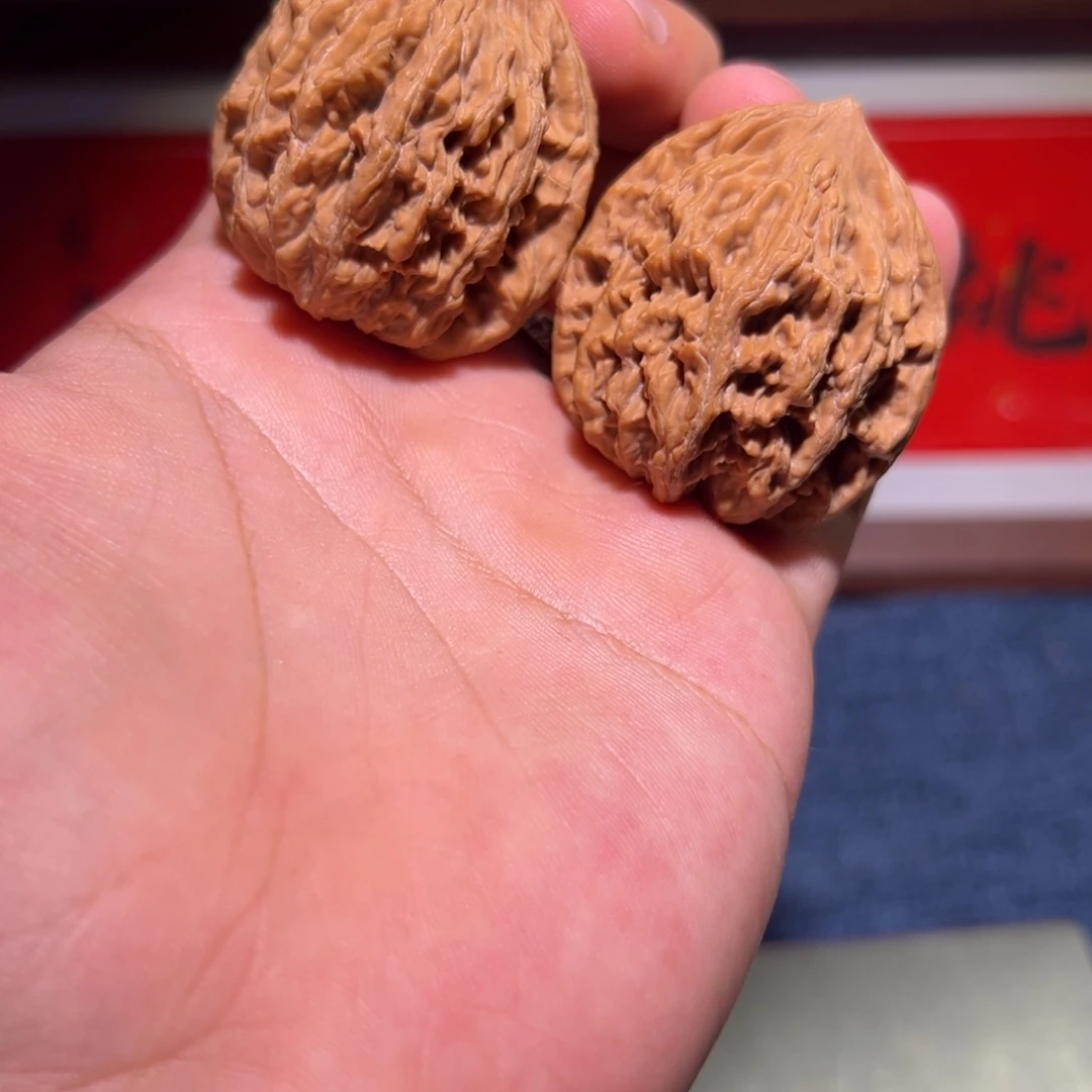 吊坠文玩核桃39➕全品麦虎一对，看好扣