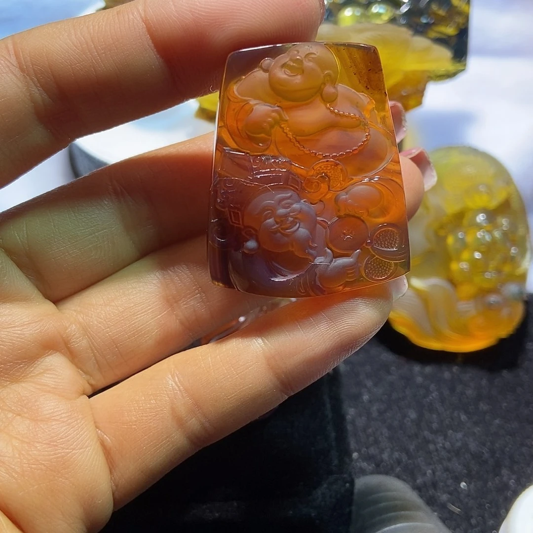 琥珀颈饰未镶嵌财富一生