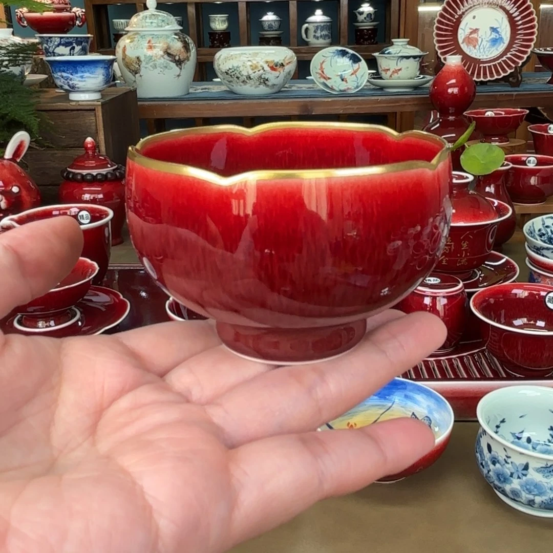 闻轩坊原矿郎红，金花口禅定杯