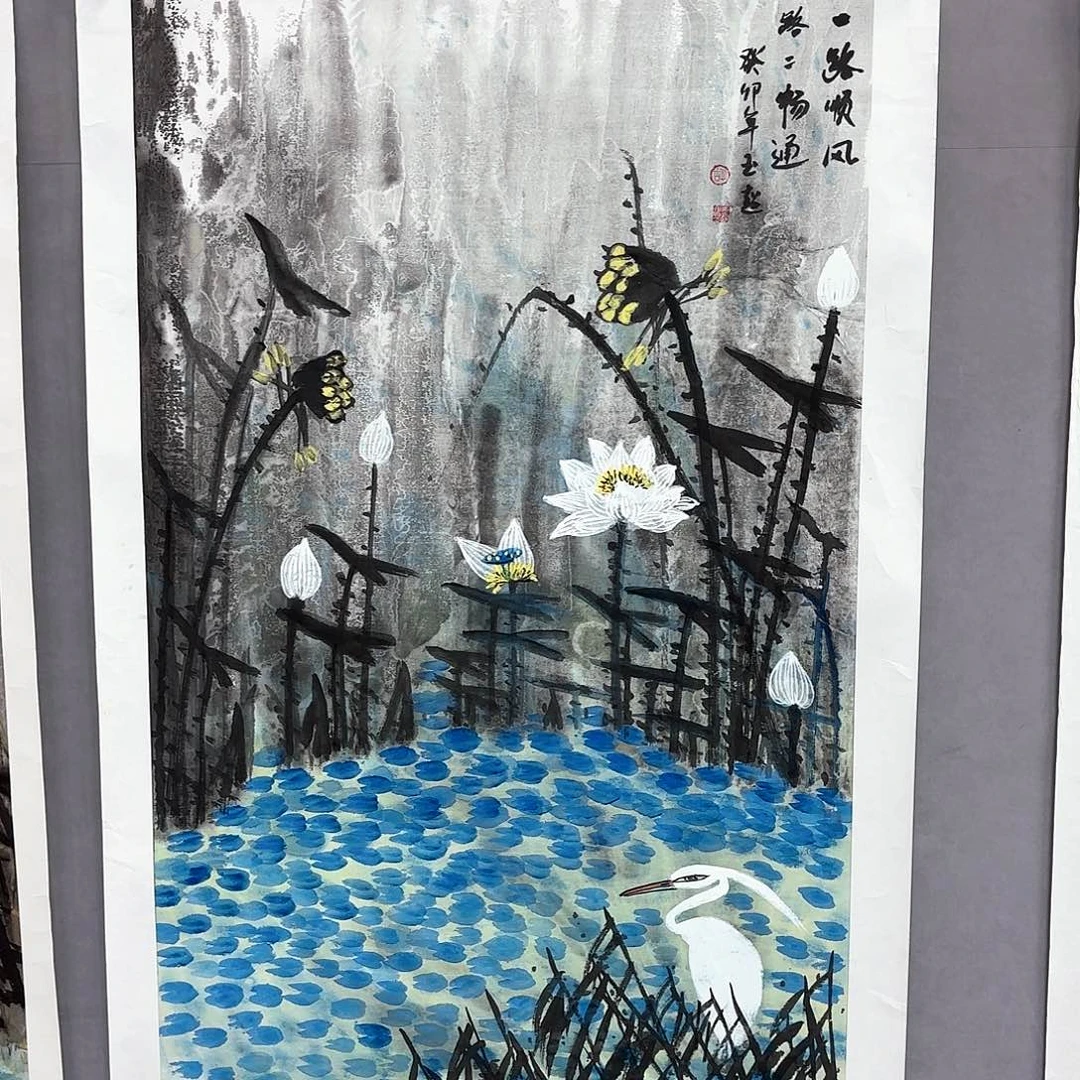 国画艺术家真人手绘