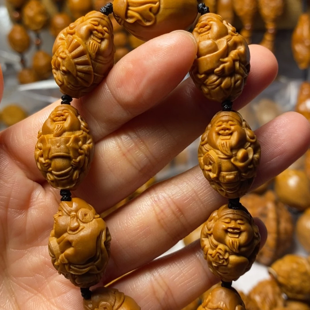 橄榄核手串/手链扣**子小财神