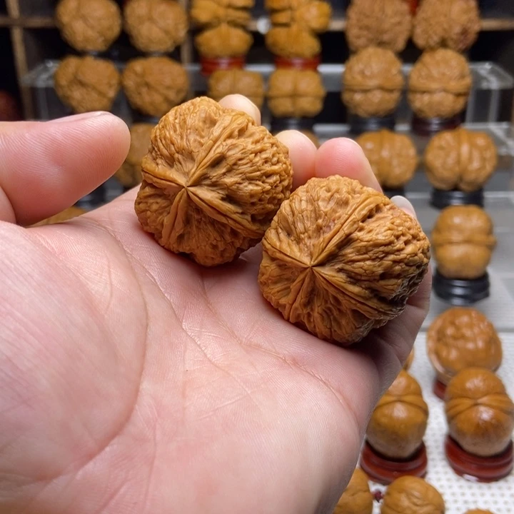 吊坠文玩核桃1密纹四棱