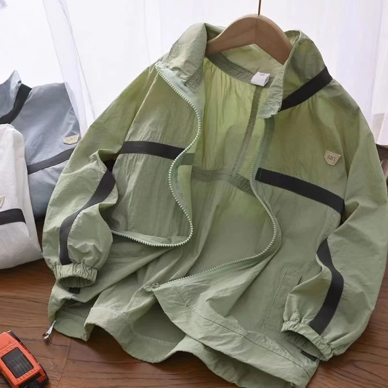 男童防晒衣夏季2025中大童速干男孩儿童夏装薄外套防晒服