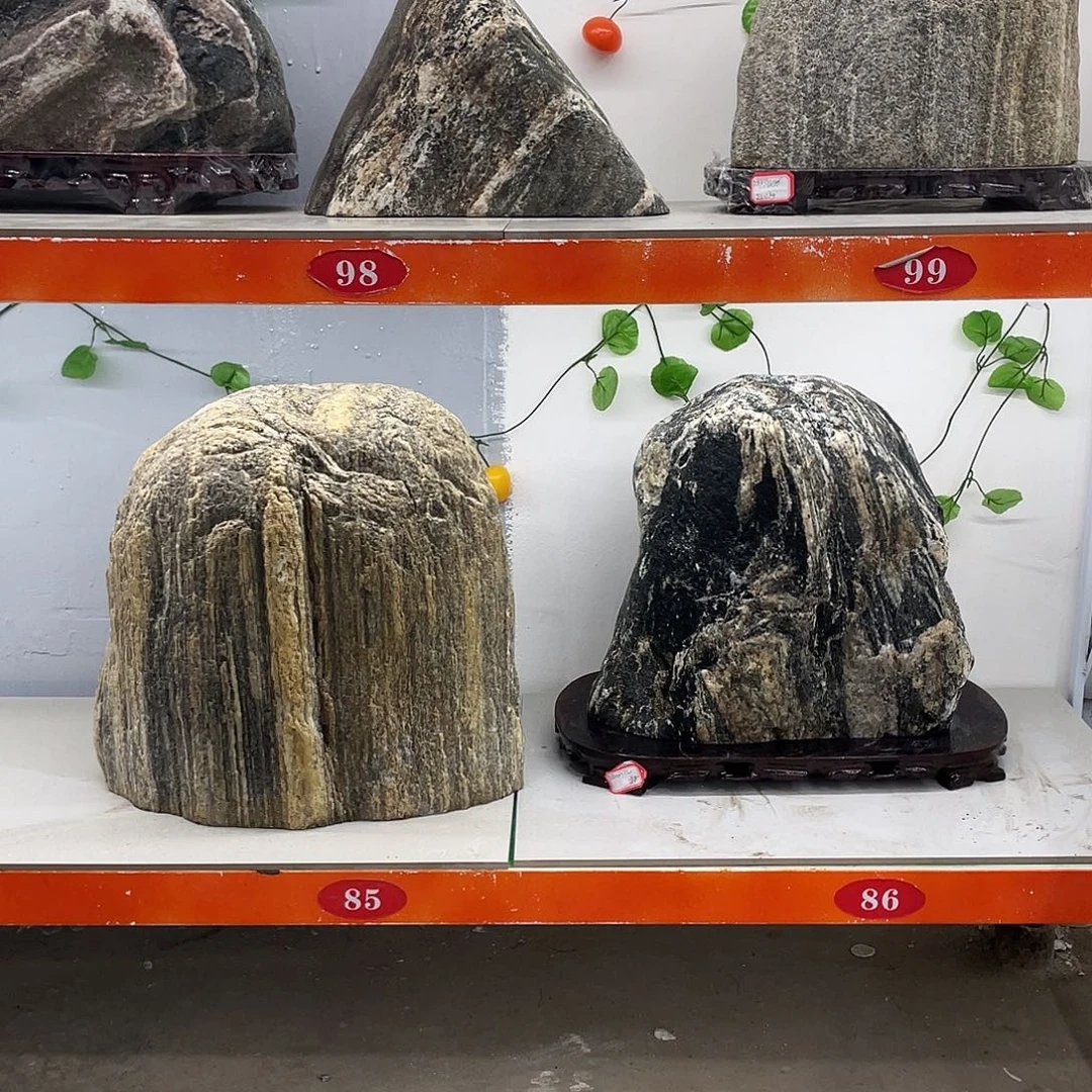 老***兵石材靠山石平安石摆件