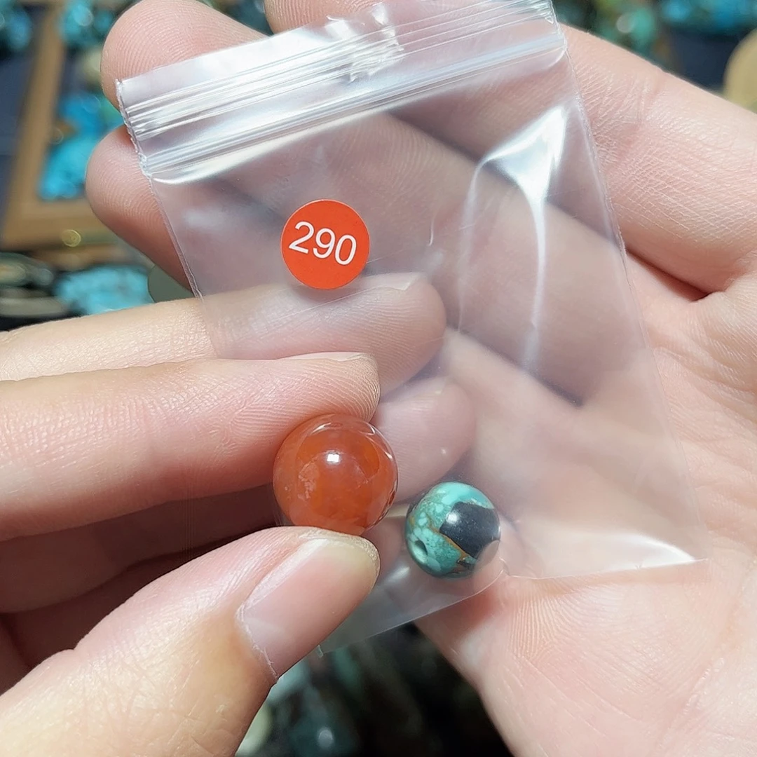 王***光玛瑙/玉髓未镶嵌圆珠桶珠老型手串！！