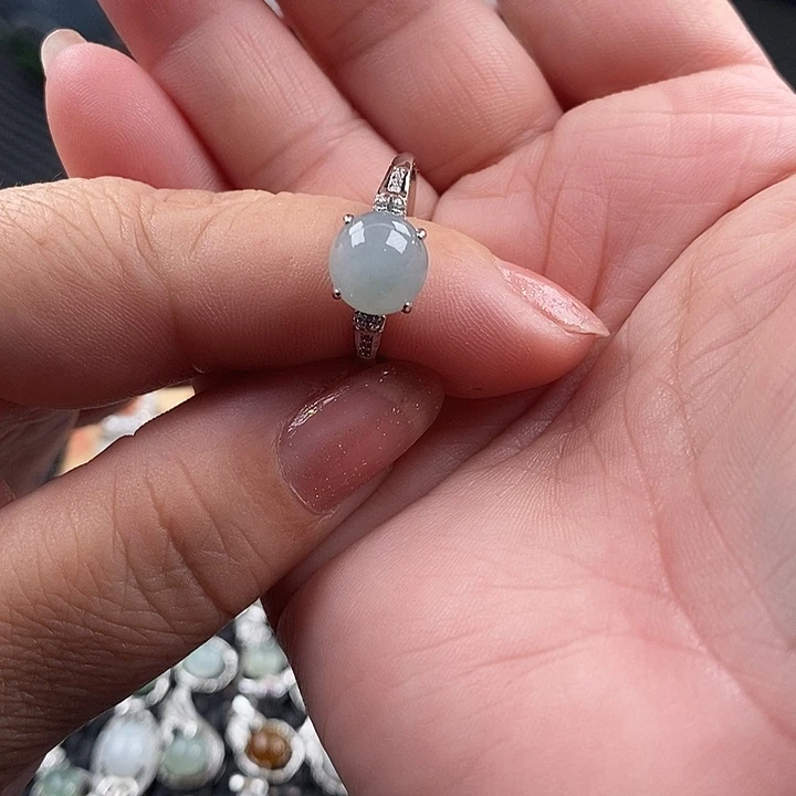 未镶嵌戒指翡翠月**妈缅甸