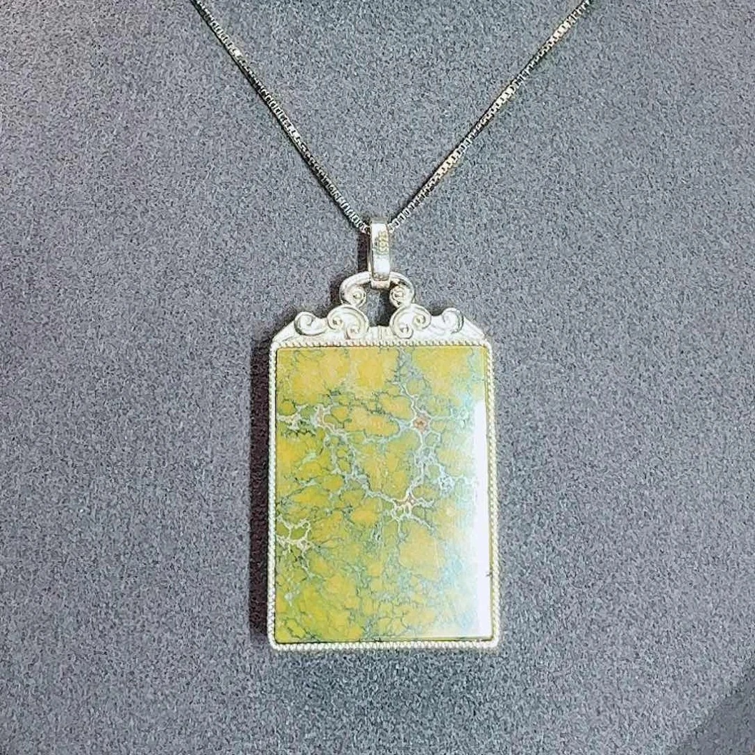 绿松石银S925镶嵌珠宝奇石