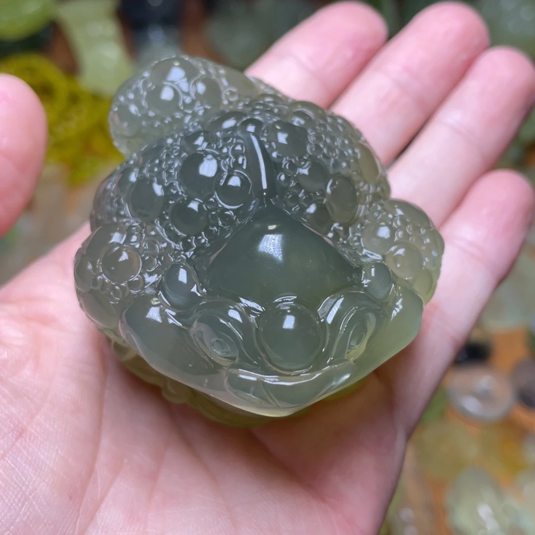 蛇纹石玉未镶嵌手把件