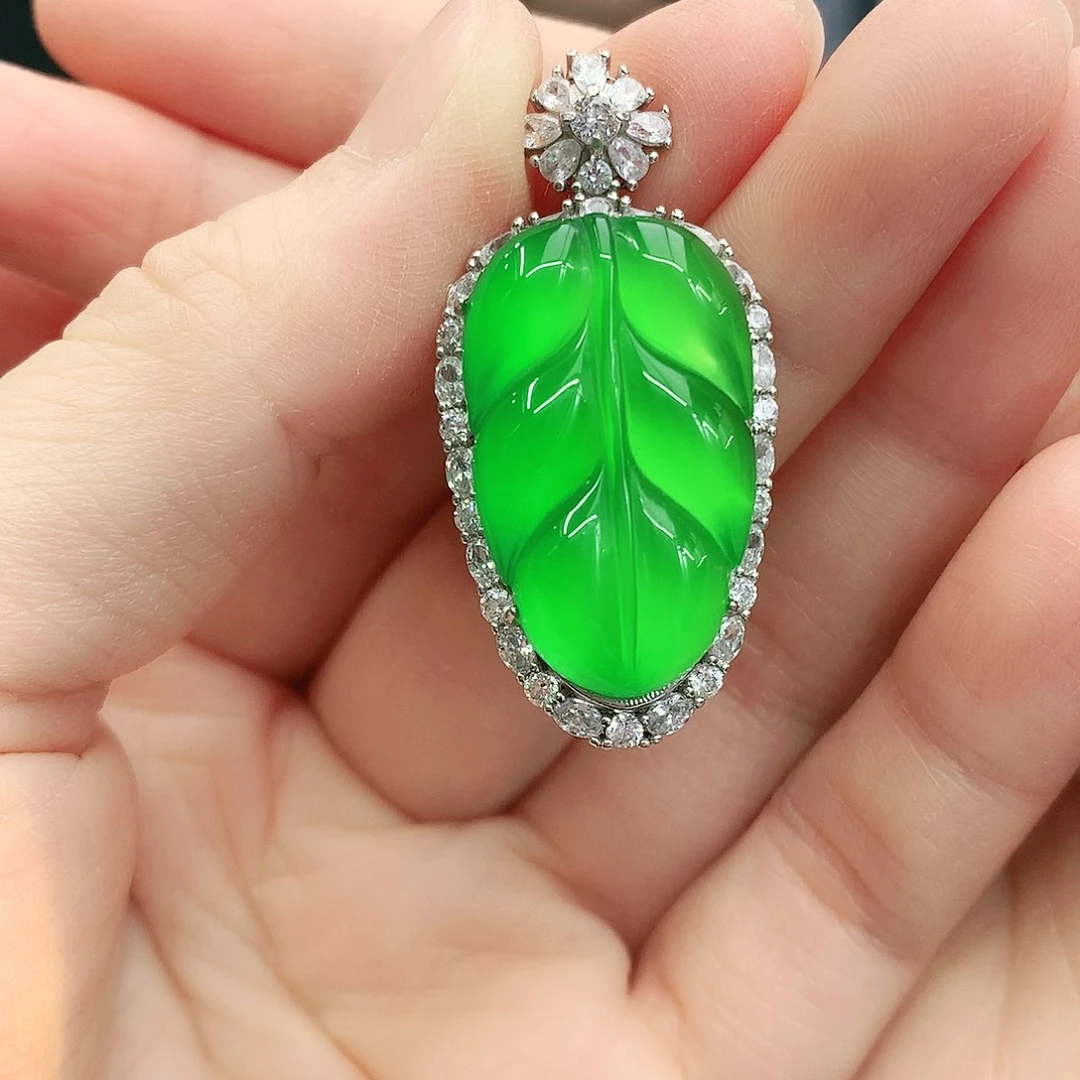 银S925镶嵌吊坠玛瑙/玉髓