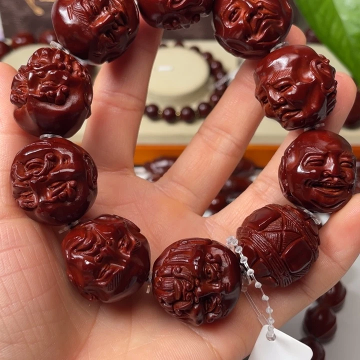 橄榄核手串梁*精品玉化