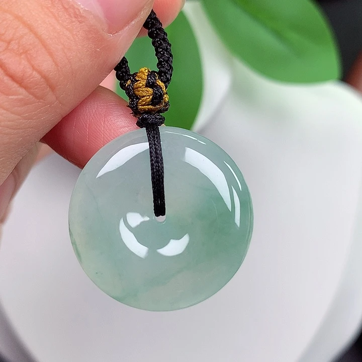 颈饰未镶嵌翡翠平安扣 27.5x6.2mm