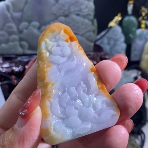 【闪购商品】颈饰未镶嵌翡翠荷叶