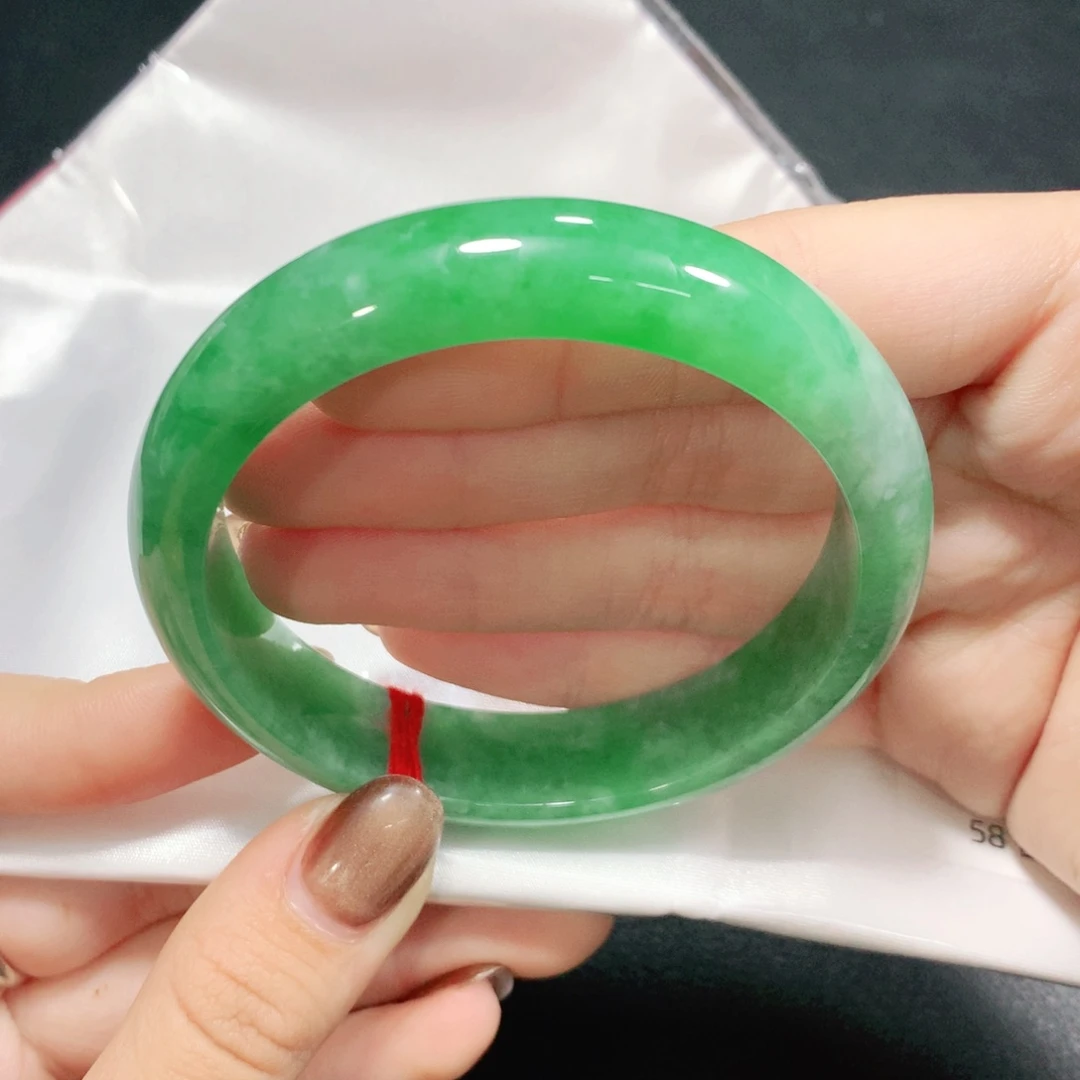 翡翠未镶嵌手镯58圈Z1005