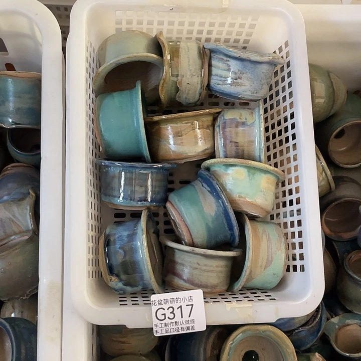 紫砂花盆317微瑕品口径5厘米左右尺寸