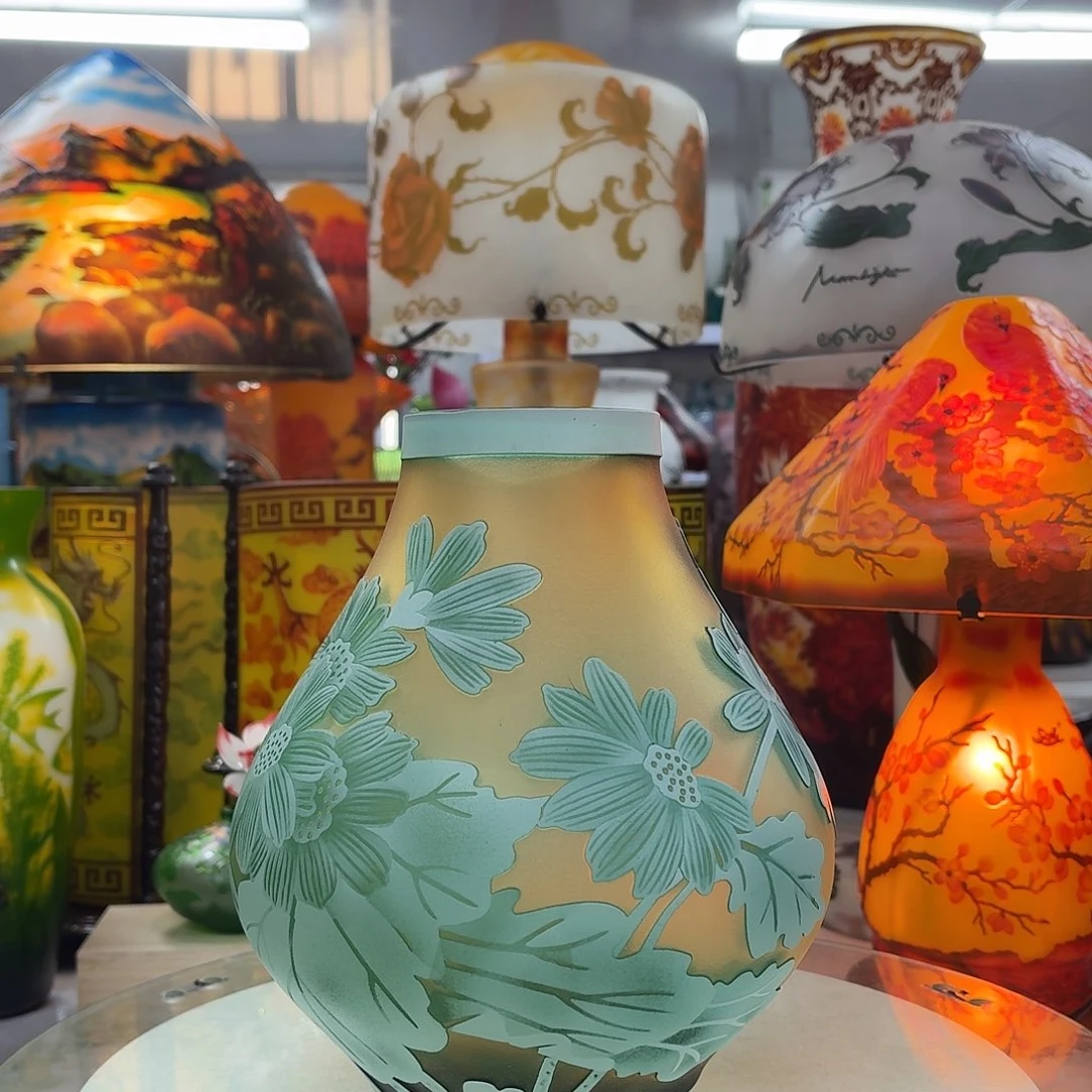 琉璃葛蕾花瓶高25口7