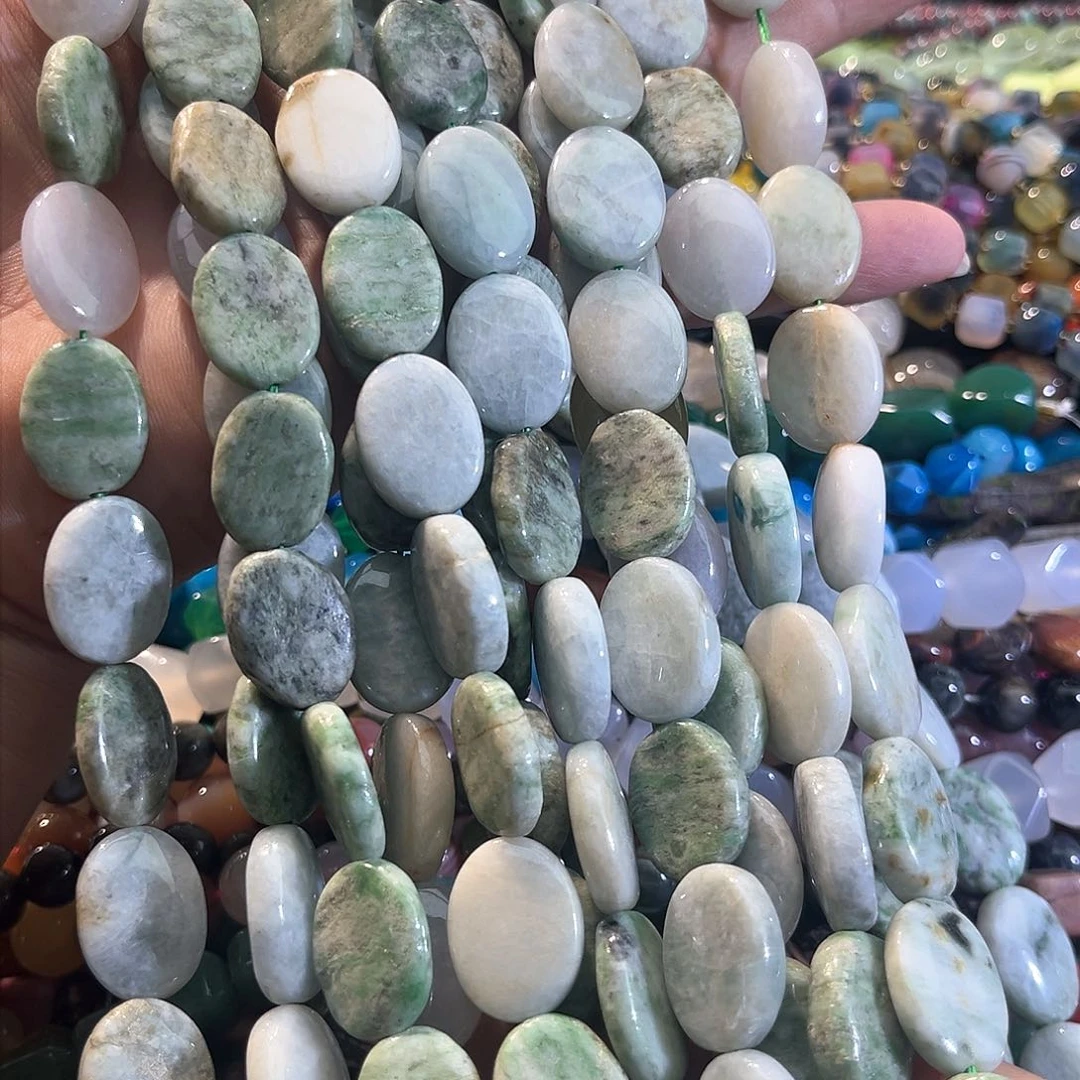 玛瑙/玉髓合金珠宝半成品非洲玉一条15x19mm